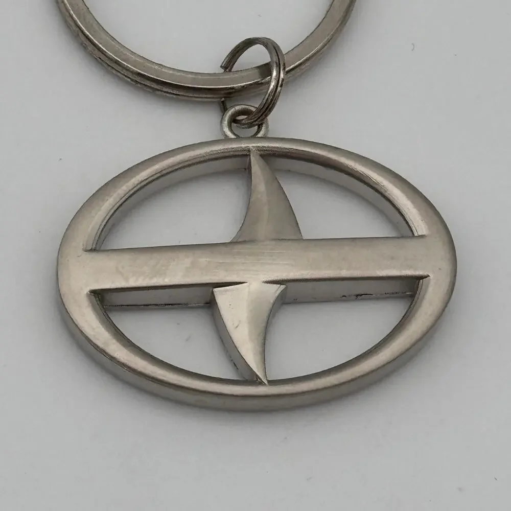 Scion Keychain Key Ring Car Logo Metal Silver Vintage Auto Accessory Gift